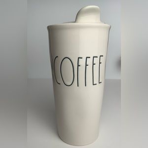 Rae Dunn “COFFEE” Coffee Travel Mug Tumbler Ceramic with Lid Artisan Collection